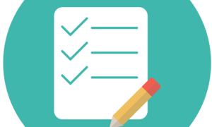 Checklist with pencil