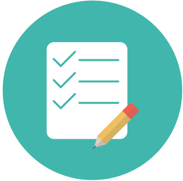 Checklist with pencil