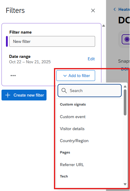 Qualtrics funnels filter add to