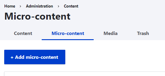 Add micro-content button