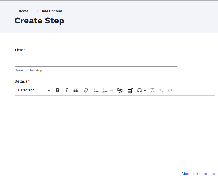 example of step page