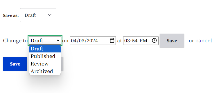 example of how to schedule