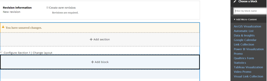 example of using the add button to add to a homepage