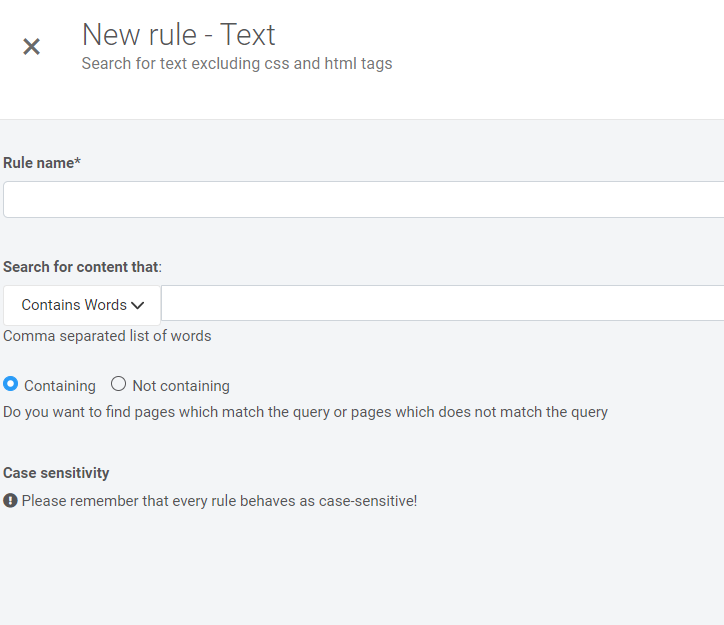 add your words to the policy rule and save