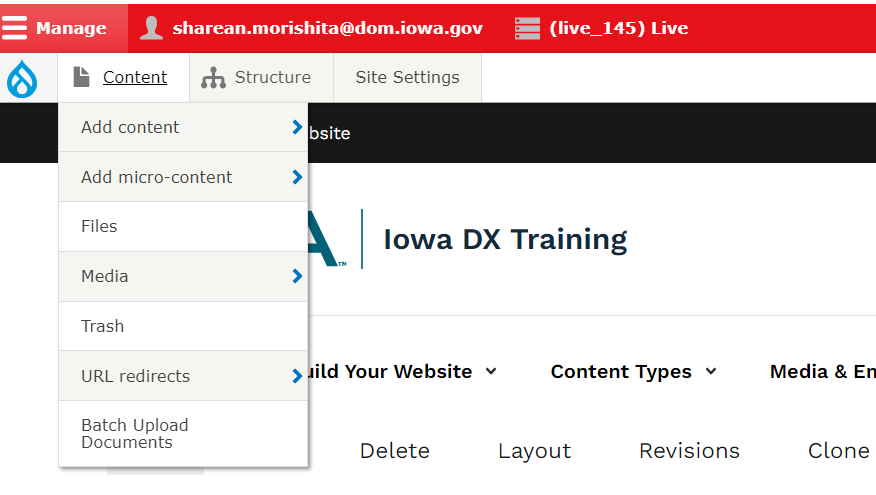 Content library example