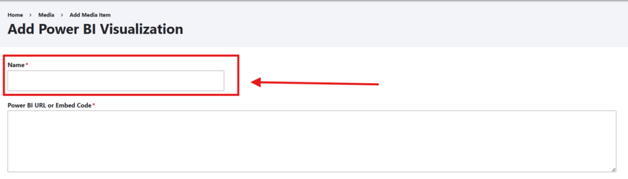 Naming your Power BI example