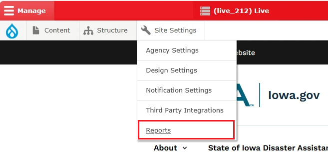 agency content reports