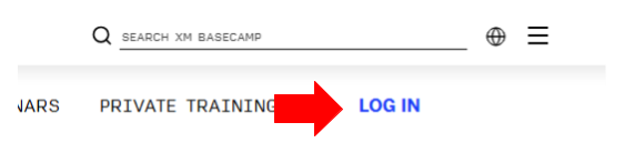 An image to display the the log in menu in basecamp.