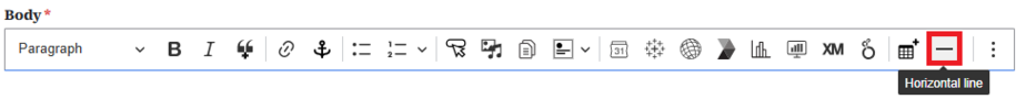horizontal line tool