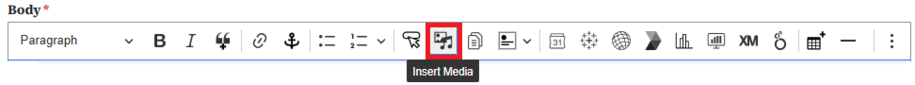 How to insert media screenshot
