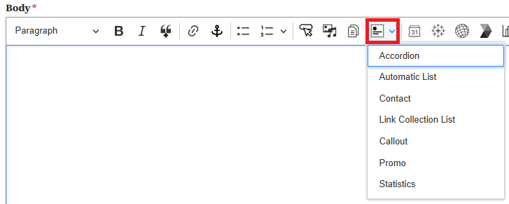 How to add an Accordian screenshot