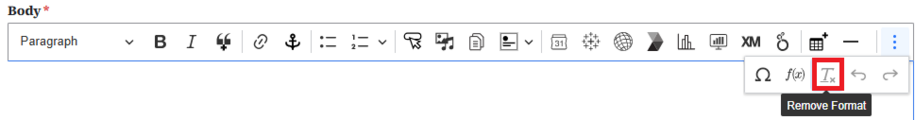 remove formatting