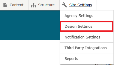 Design settings