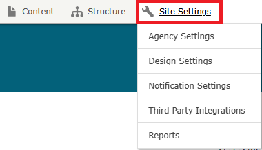 Site settings