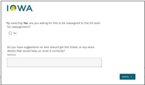 reassign confirmation