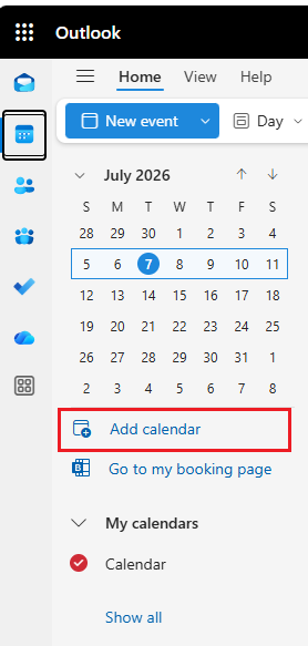 Add calendar