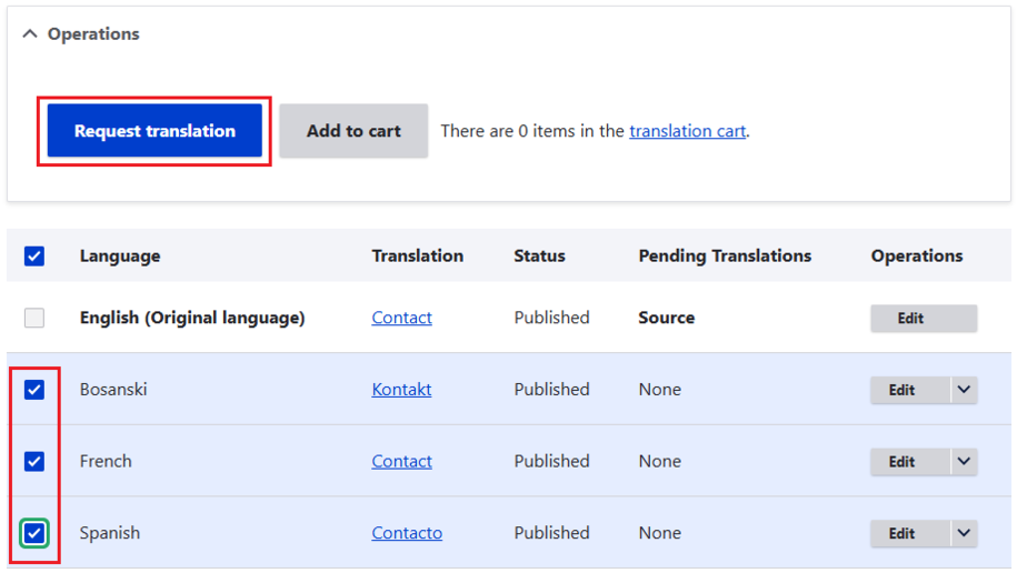 request translation checkboxes