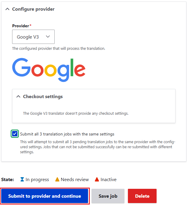 submit to provider button